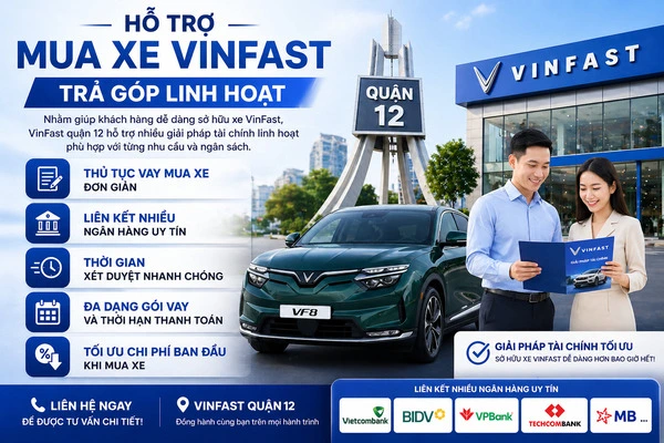 Hỗ trợ mua xe trả góp xe Vinfast quận 12