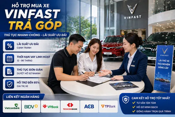 Hỗ trợ trả góp khi mua xe Vinfast quận 12