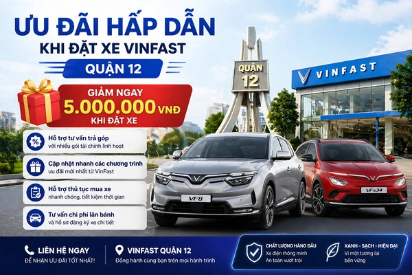 Ưu đãi mua xe Vinfast quận 12